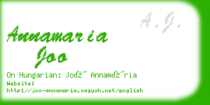 annamaria joo business card